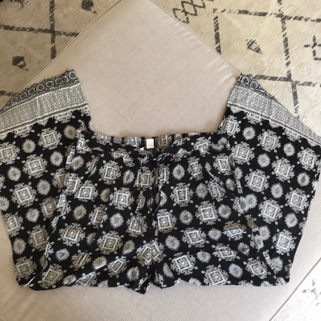 Wide Leg Patterned Draw String Pants